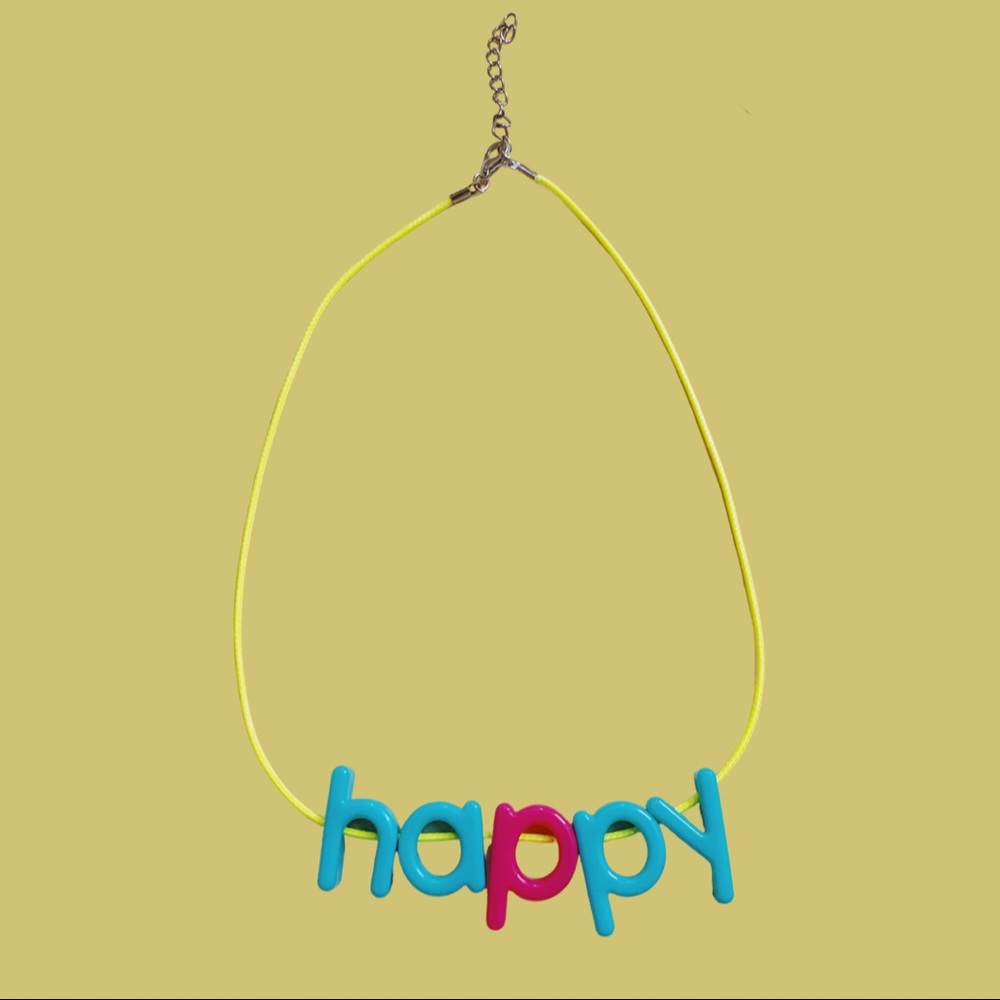 H̆̈Ă̈P̆̈P̆̈Y̆̈ Jelly Bead Necklace